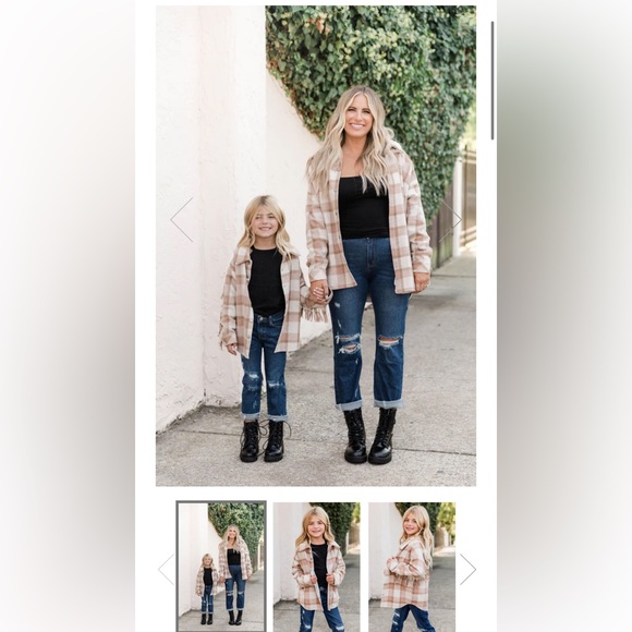 KID'S NASHVILLE PINK AND BEIGE SHACKET 4T - KRISTA X PINK LILY KRISTA HORTON - Picture 1 of 1